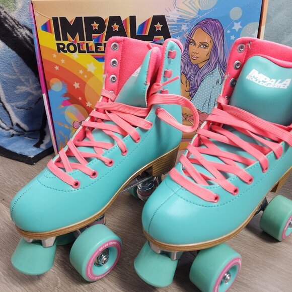 Impala Roller Skates – Teal/Pink – Size 6 US – NEW - Picture 1 of 3